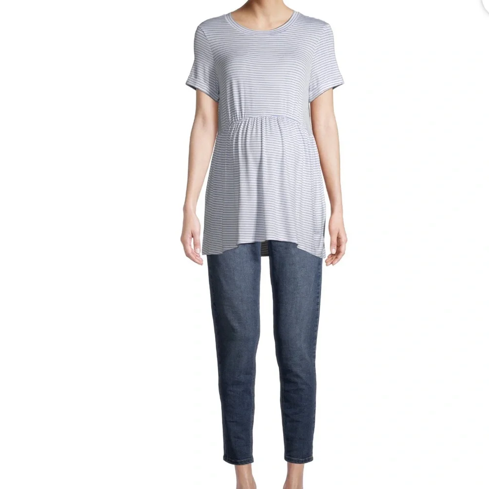 Maternity Babydoll Short Sleeve T-Shirt - Picture 4 of 6